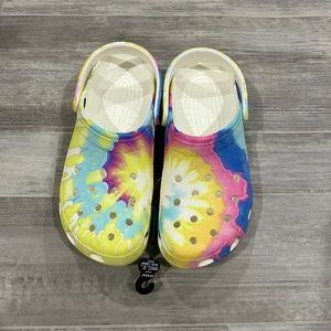 Crocs‎ Unisex Adult's Classic Tie Dye Graphic Clog  White/Multi Size M:9 W:11